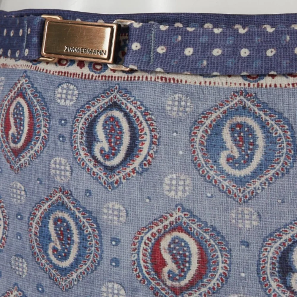 ZIMMERMANN 'Vitali' Paisley-Print 2-Piece Halterneck Bikini Set, Blue. - Picture 4 of 4